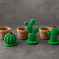 Set Cactus Decorativos x3 – Estilo Tejido - Miniatura 2
