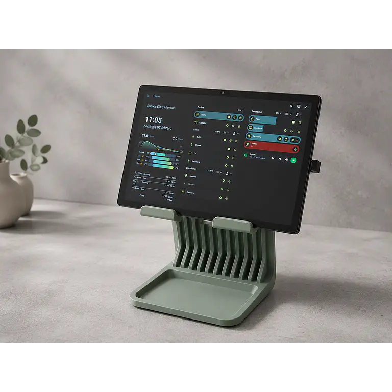 Soporte para iPad y Tablet con Bandeja Organizadora 2