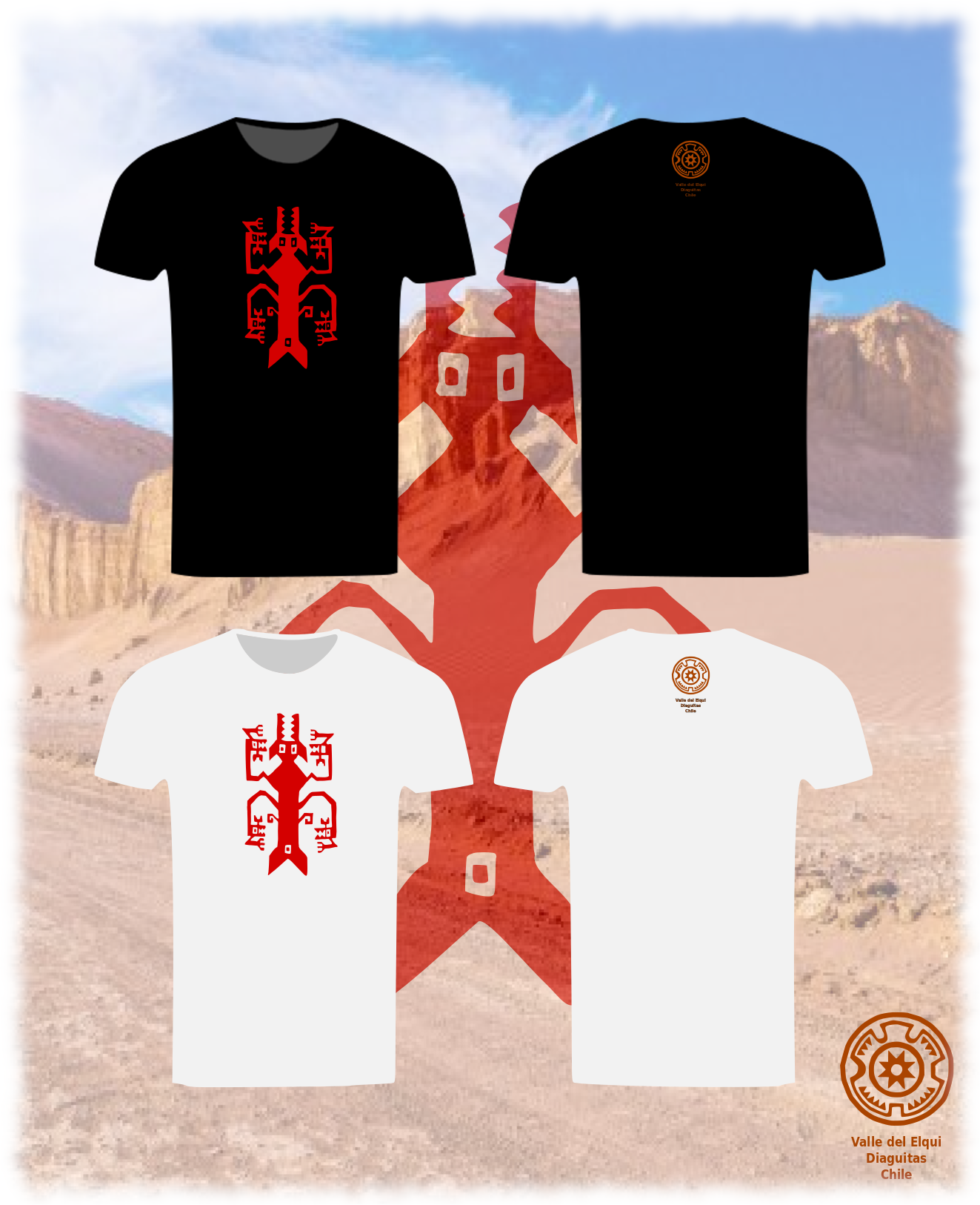 Polera diaguita. Lagarto. (Incluye bolsa)