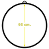 Lyra hoop. Diferentes medidas: 80, 85, 90, 95, 100 y 105 cm. Incluye eslinga de cuelgue de 20 cm. y mosquetón.