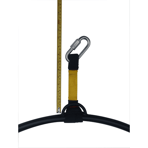 Lyra hoop. Diferentes medidas: 80, 85, 90, 95, 100 y 105 cm. Incluye eslinga de cuelgue de 20 cm. y mosquetón.