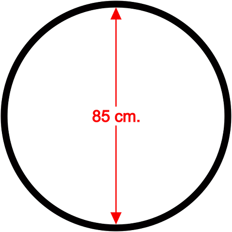 Lyra hoop. Diferentes medidas: 80, 85, 90, 95, 100 y 105 cm. Incluye eslinga de cuelgue de 20 cm. y mosquetón. (Desde: $ 55.000.-)