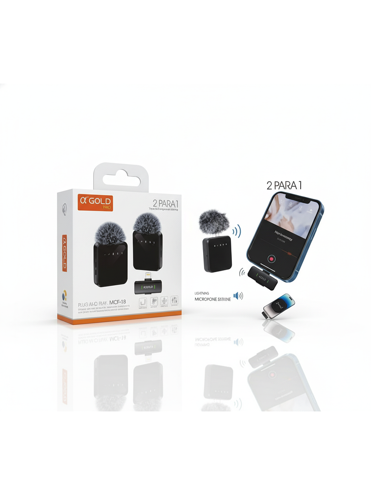 Micrófono A Gold MCF-18   2 Para 1 1