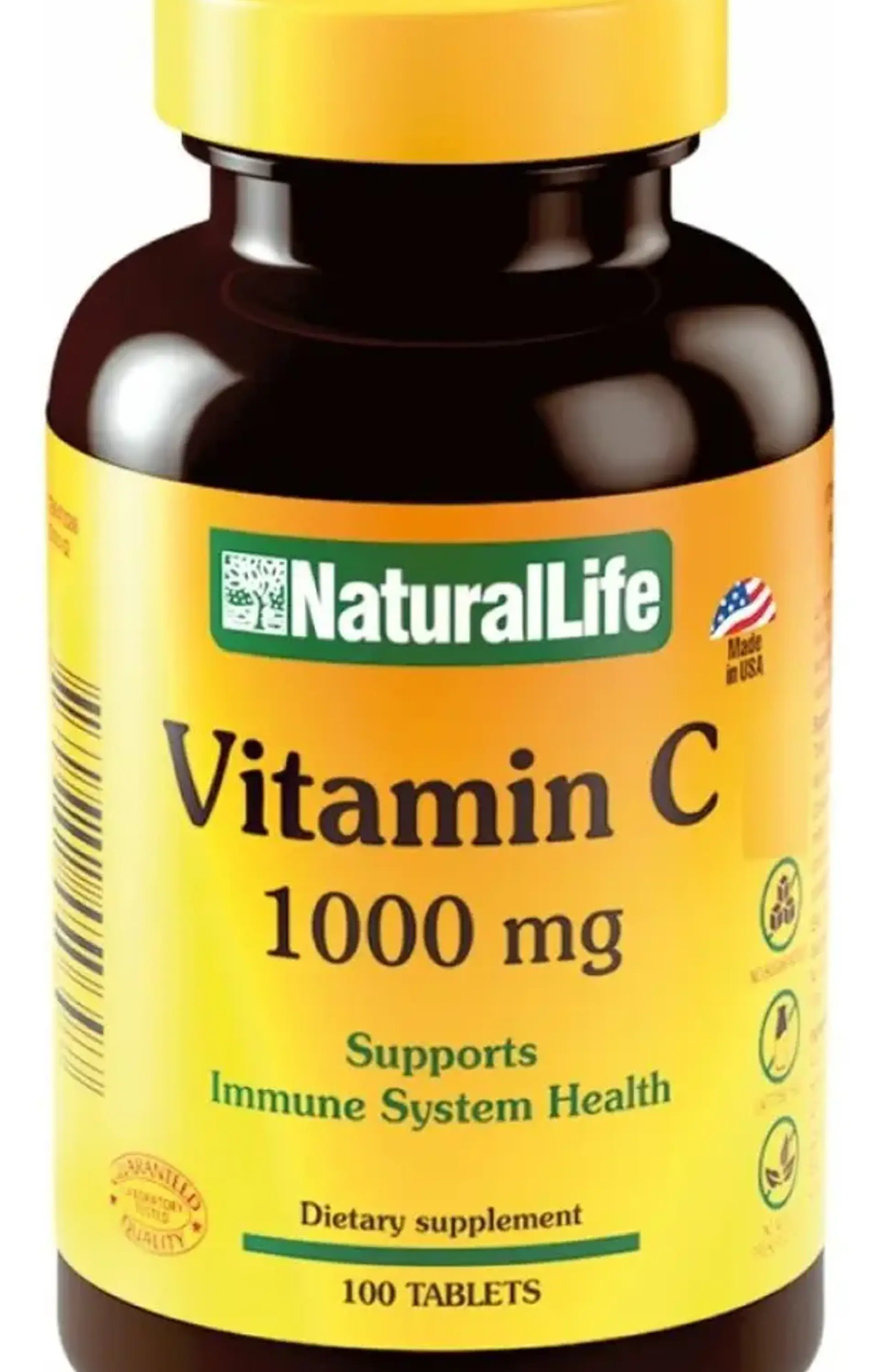 vitamina c 1000mg 100 tabletas natural life 1