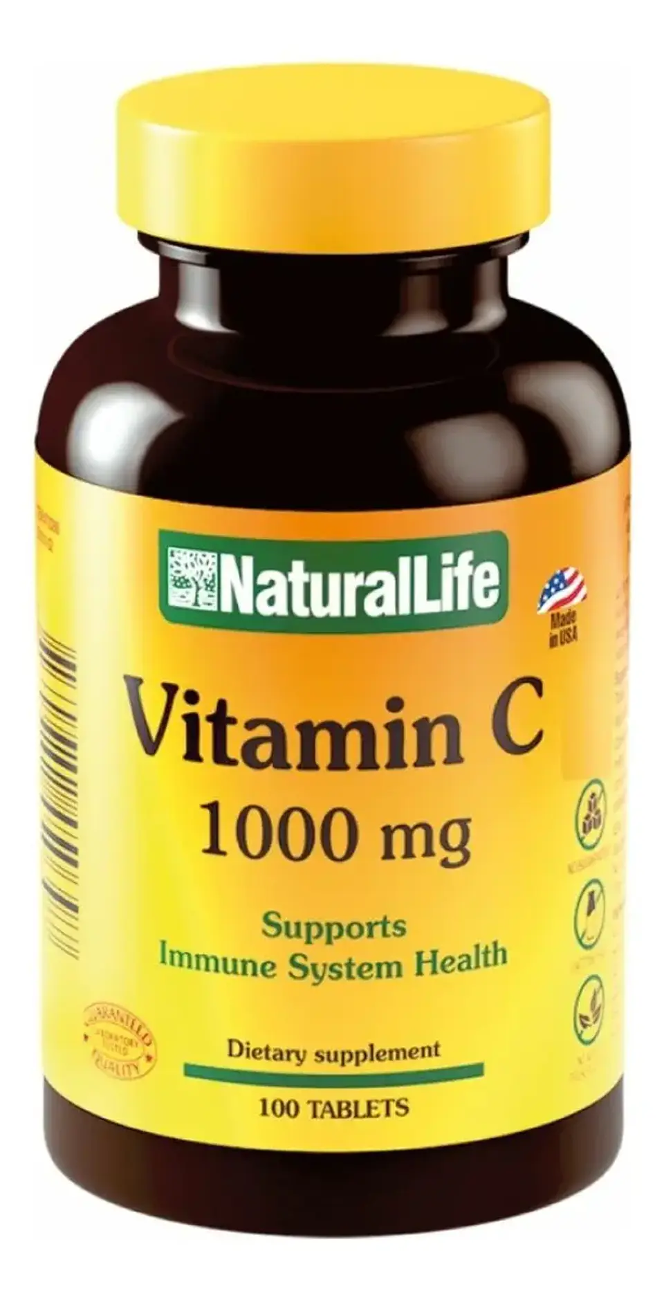 vitamina c 1000mg 100 tabletas natural life 1