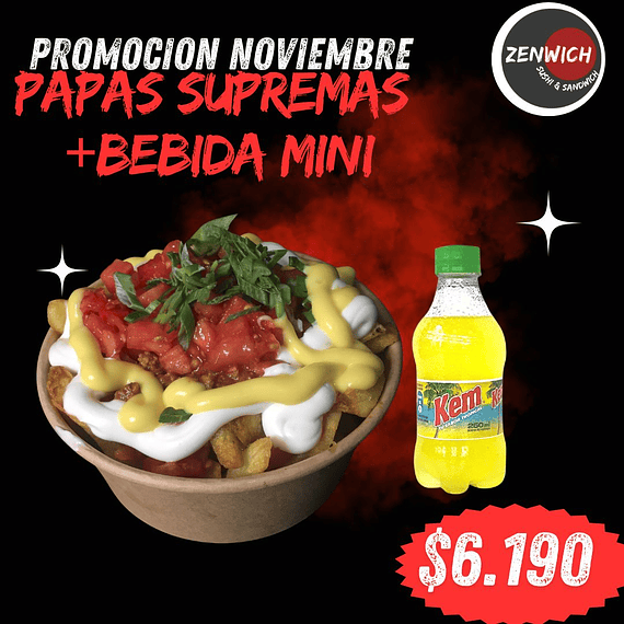 Papas Supremas+ bebida mini