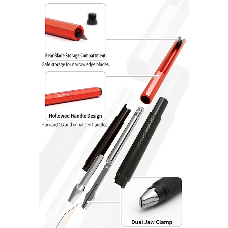 Preventa Dspiae - Cuchillo de Modelismo con cuerpo de aluminio 2