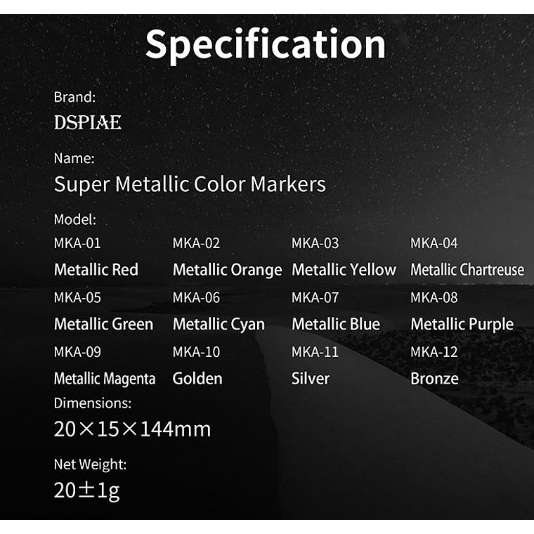 Preventa Dspiae - Super marcadores metálicos 7