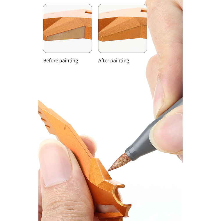 Preventa Dspiae - Marcadores acrílicos de punta suave dorados 3