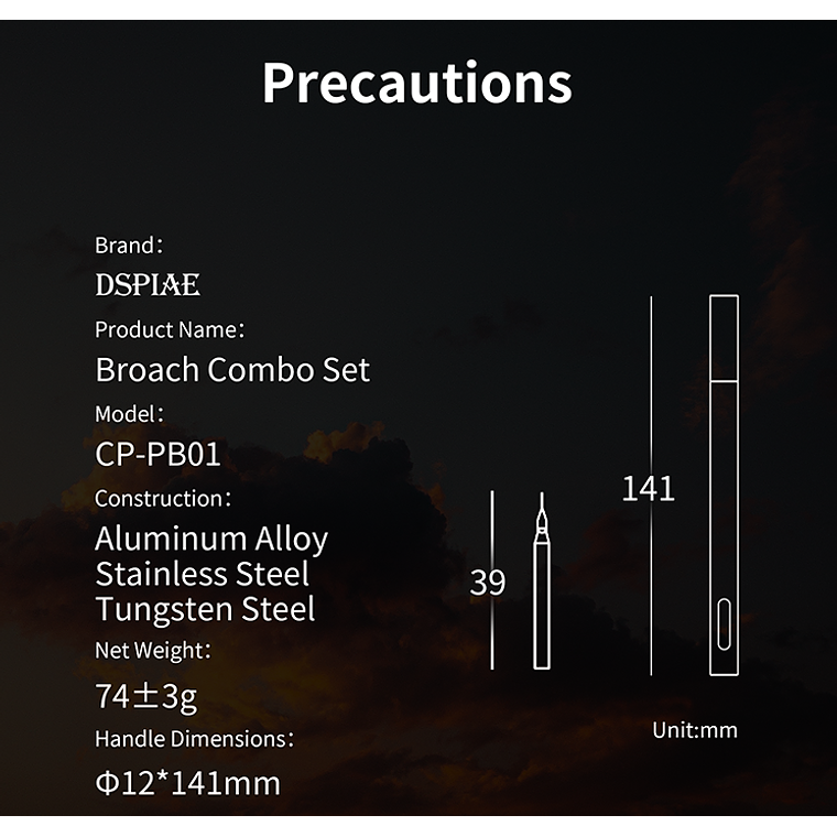 Preventa Dspiae - Set de herramientas de trazado 8