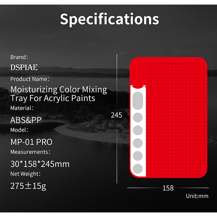 Preventa Dspiae - Paleta humectante para pintura acrílica: Poseidon 11