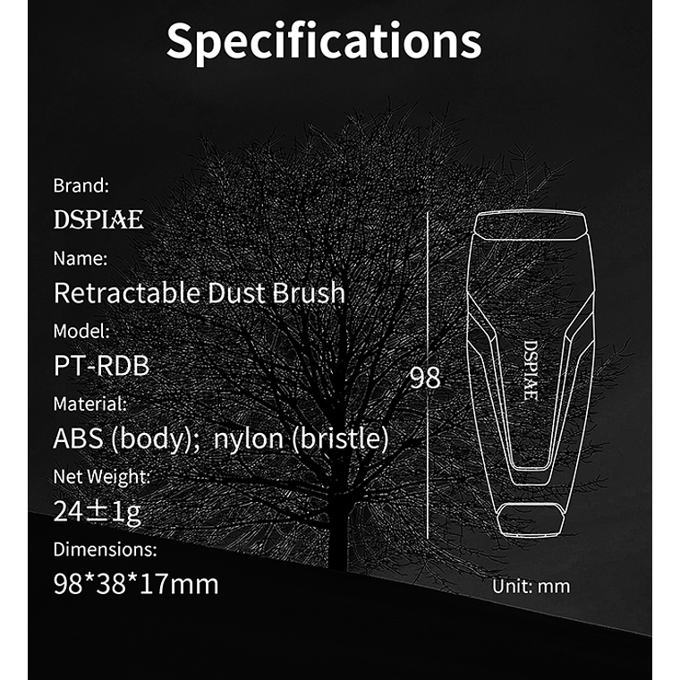 Dspiae - Cepillo Retráctil para Polvo 5