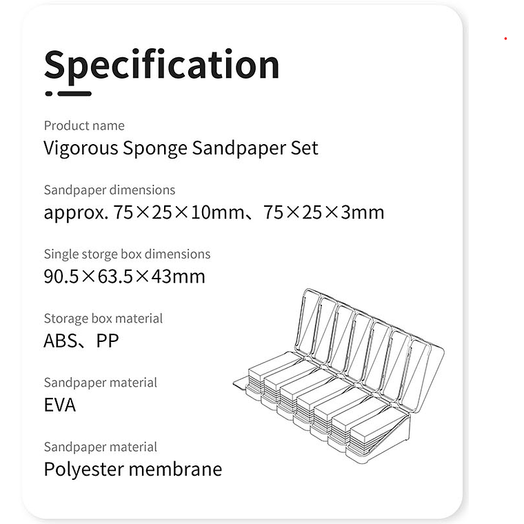 Dspiae - Esponja de Lijado  8