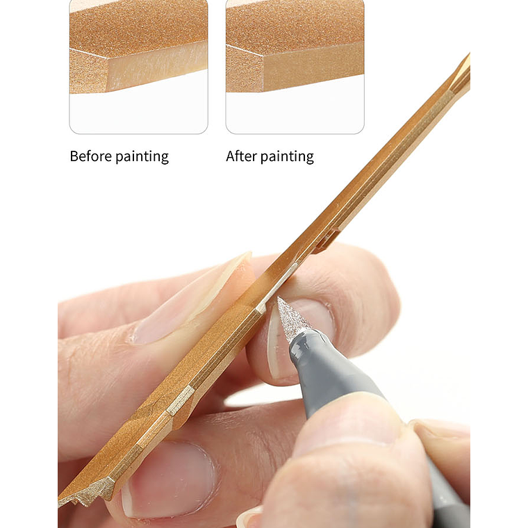 Dspiae - Marcadores acrílicos de punta suave dorados 2