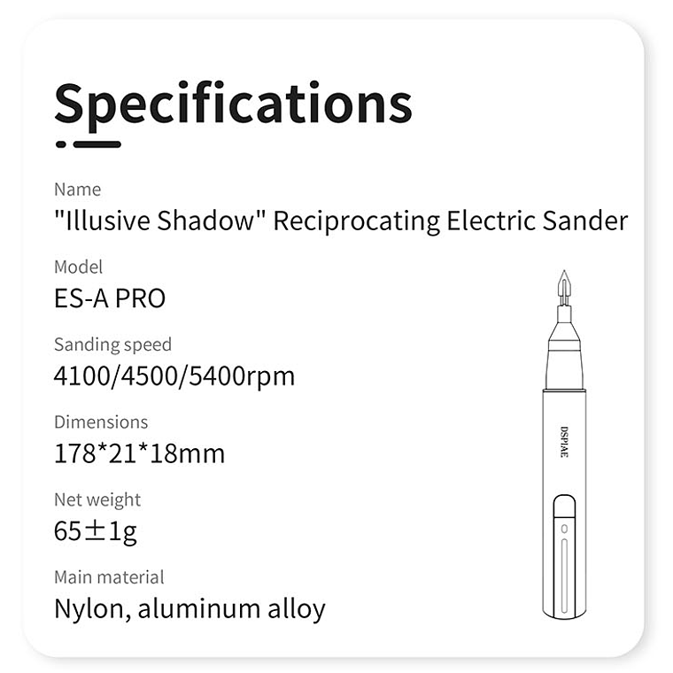 Dspiae - Illusive Shadow, lija automática 19