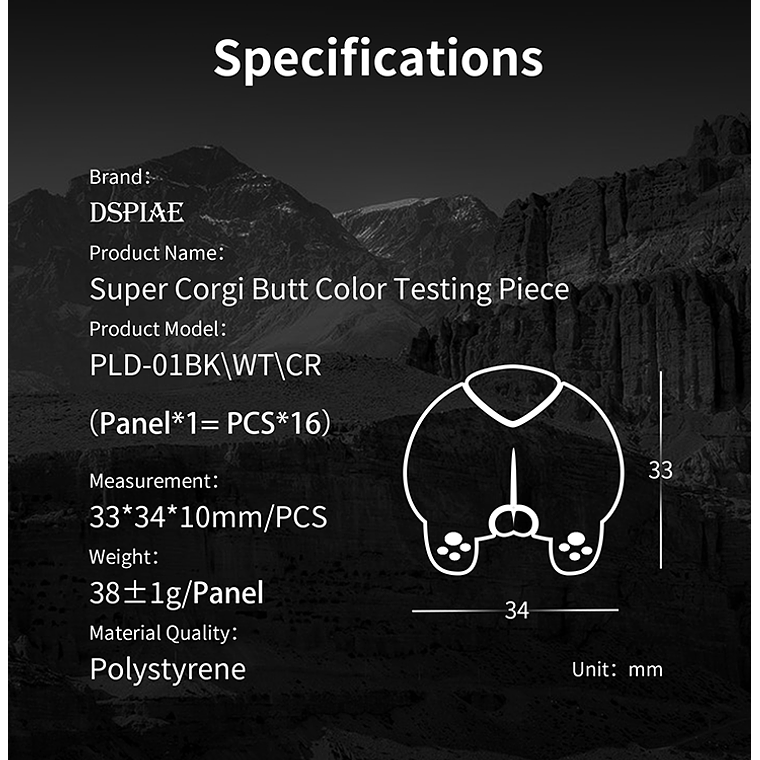Dspiae - Potitos de corgi para testeo de colores 14