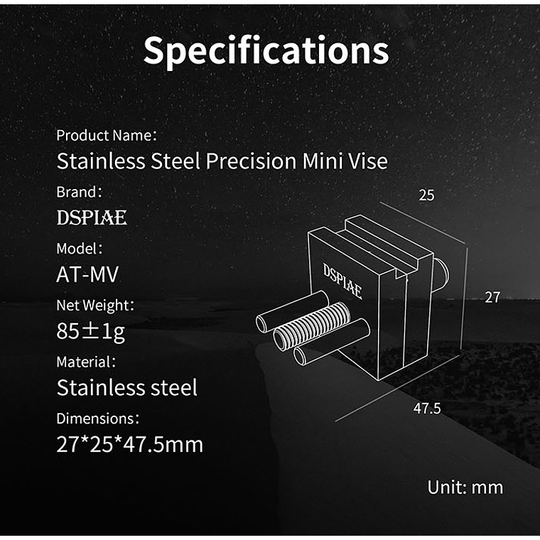 Dspiae - (AT-MV) Mini prensa de tornillo 7