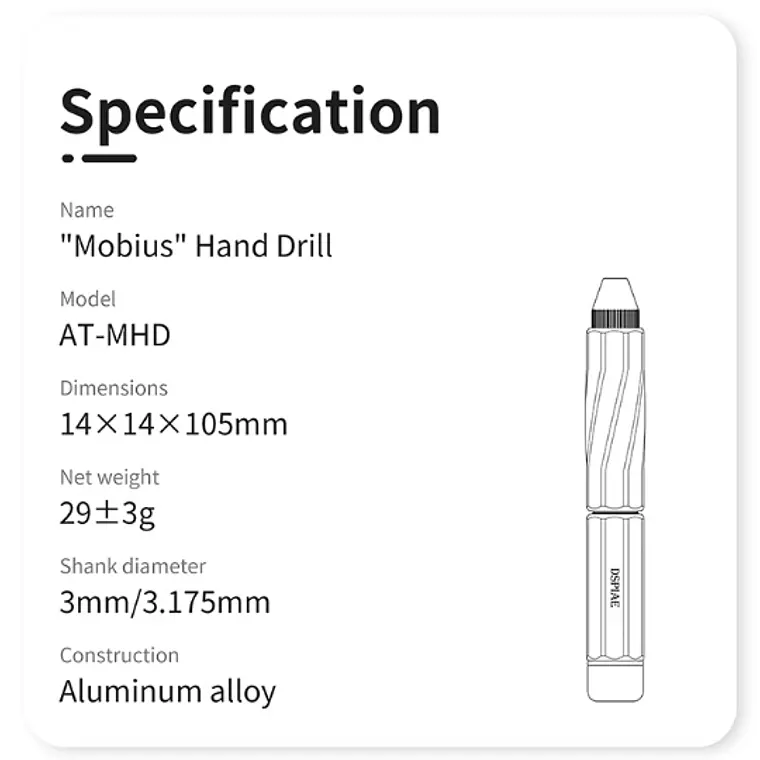 Dspiae - Taladro de mano Mobius 5