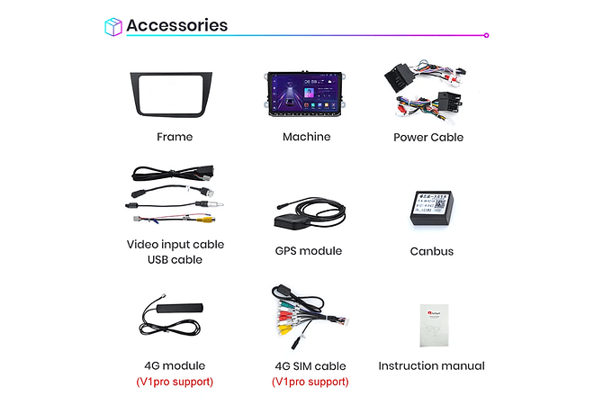 RD004 Android Seat Leon 2 MK2 2005-2011 1GB a 8GB RAM e 16GB a 128GB ROM com ou sem Carplay