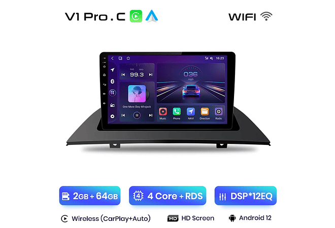 RD008 Android Bmw x3 e83 2003-2011 1GB a 8GB RAM e 16GB a 128GB ROM com ou sem Carplay