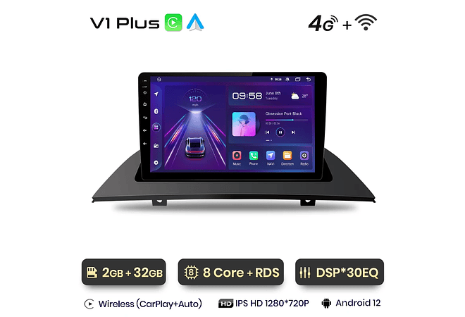 RD008 Android Bmw x3 e83 2003-2011 1GB a 8GB RAM e 16GB a 128GB ROM com ou sem Carplay