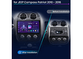 RD009 Android Jeep compass patriot 2010-2016 1GB a 8GB RAM e 16GB a 128GB ROM com ou sem Carplay