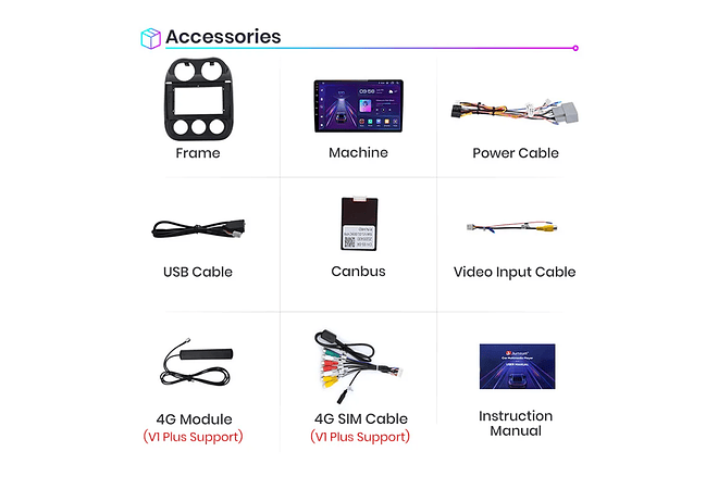 RD009 Android Jeep compass patriot 2010-2016 1GB a 8GB RAM e 16GB a 128GB ROM com ou sem Carplay