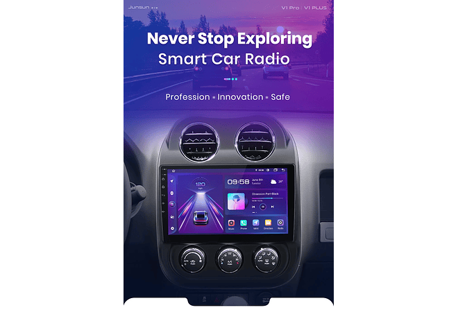 RD009 Android Jeep compass patriot 2010-2016 1GB a 8GB RAM e 16GB a 128GB ROM com ou sem Carplay