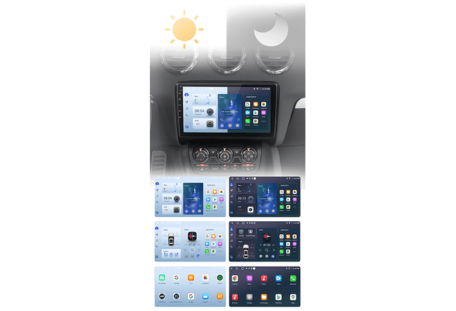 RD010 Android Audi TT mk2 8j 2006-2014 1GB a 8GB RAM e 16GB a 128GB ROM com ou sem Carplay