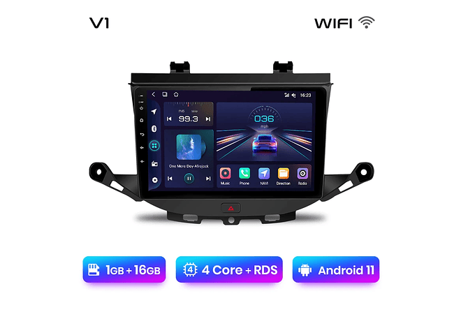 RD011 Android Opel ASTRA K 2015-2019 1GB a 8GB RAM e 16GB a 128GB ROM com ou sem Carplay