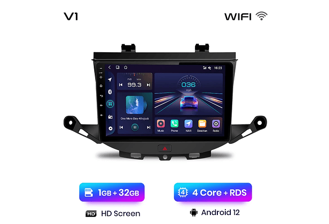 RD011 Android Opel ASTRA K 2015-2019 1GB a 8GB RAM e 16GB a 128GB ROM com ou sem Carplay