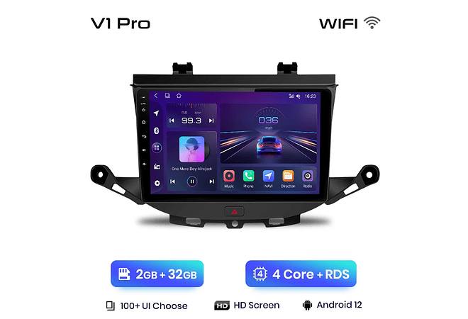 RD011 Android Opel ASTRA K 2015-2019 1GB a 8GB RAM e 16GB a 128GB ROM com ou sem Carplay