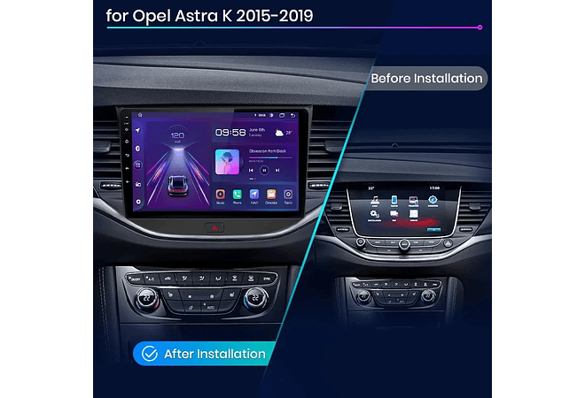 RD011 Android Opel ASTRA K 2015-2019 1GB a 8GB RAM e 16GB a 128GB ROM com ou sem Carplay
