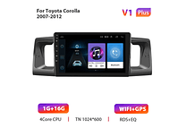 RD012 Android Toyota Corola e130 e120 2007-2012 1GB a 8GB RAM e 16GB a 128GB ROM com ou sem Carplay