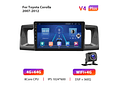 RD012 Android Toyota Corola e130 e120 2007-2012 1GB a 8GB RAM e 16GB a 128GB ROM com ou sem Carplay