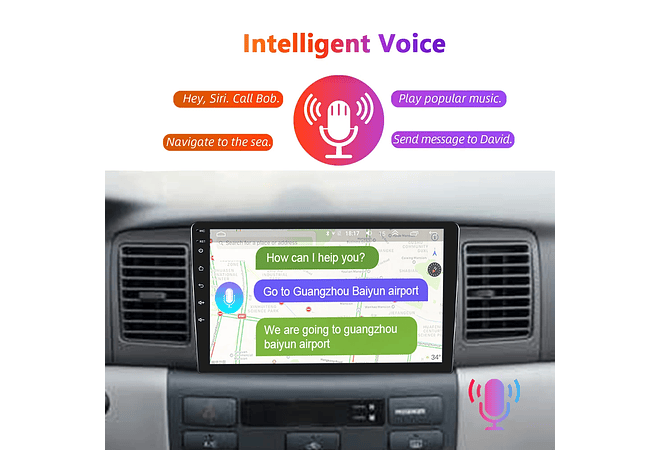 RD012 Android Toyota Corola e130 e120 2007-2012 1GB a 8GB RAM e 16GB a 128GB ROM com ou sem Carplay