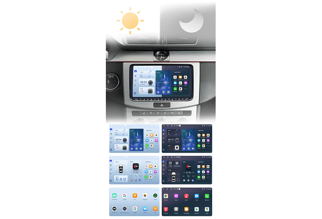 RD016 Android Volkswagen volkswagen seat leon passat b6 b7 cc skoda octavia polo golf 5 6 touran tiguan 1GB a 8GB RAM e 16GB a 128GB ROM com ou sem Carplay