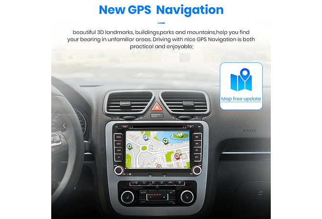 RD018 Android Volkswagen golf passat b7 b6 skoda assento octavia polo tiguan 1GB a 8GB RAM e 16GB a 128GB ROM com ou sem Carplay