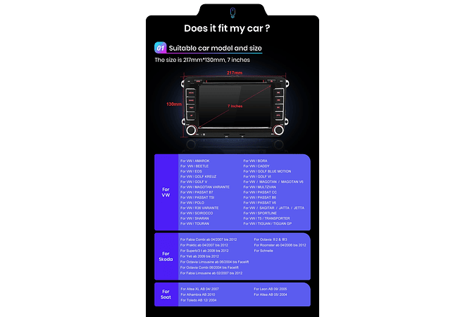 RD018 Android Volkswagen golf passat b7 b6 skoda assento octavia polo tiguan 1GB a 8GB RAM e 16GB a 128GB ROM com ou sem Carplay