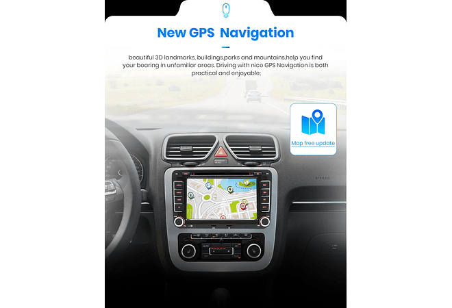 RD018 Android Volkswagen golf passat b7 b6 skoda assento octavia polo tiguan 1GB a 8GB RAM e 16GB a 128GB ROM com ou sem Carplay