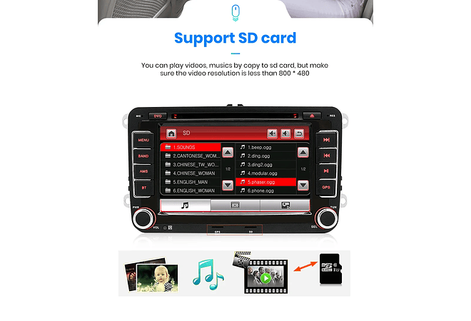 RD018 Android Volkswagen golf passat b7 b6 skoda assento octavia polo tiguan 1GB a 8GB RAM e 16GB a 128GB ROM com ou sem Carplay