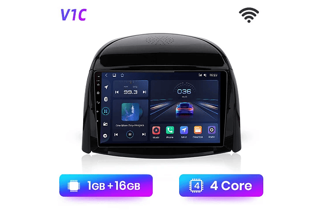 RD019 Android Renault koleos 2008-2016 1GB a 8GB RAM e 16GB a 128GB ROM com ou sem Carplay