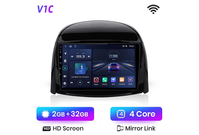 RD019 Android Renault koleos 2008-2016 1GB a 8GB RAM e 16GB a 128GB ROM com ou sem Carplay