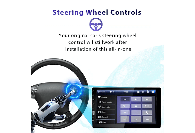 RD017 Auto rádio 1 din universal 9 polegadas com carplay e android auto 