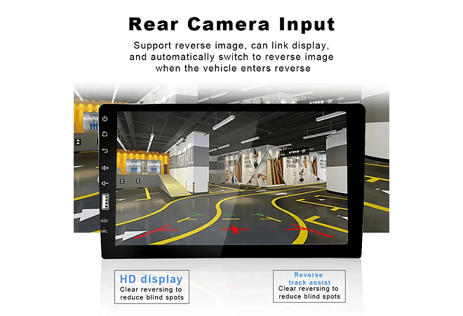 RD017 Auto rádio 1 din universal 9 polegadas com carplay e android auto 