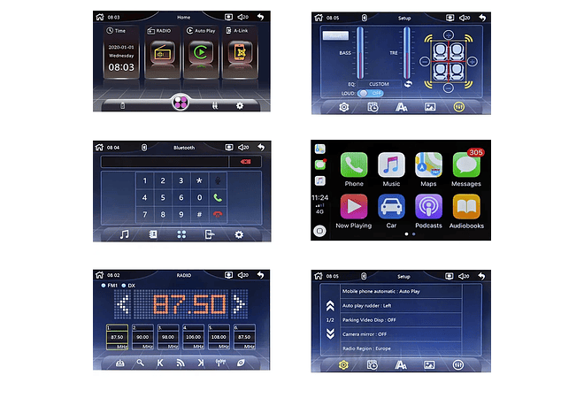 RD017 Auto rádio 1 din universal 9 polegadas com carplay e android auto 