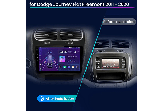 RD022 Android Dodge JOURNEY 2011-2020 1GB a 8GB RAM e 16GB a 128GB ROM com ou sem Carplay