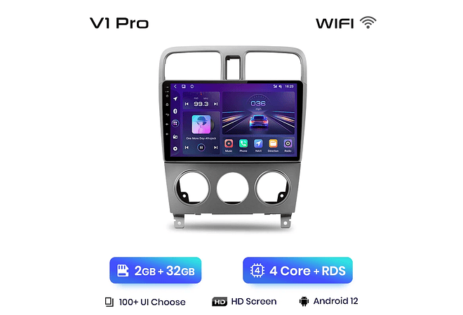 RD024 Android Subaru forester sg 2002-2008 1GB a 8GB RAM e 16GB a 128GB ROM com ou sem Carplay