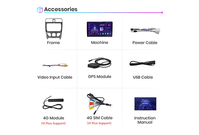 RD024 Android Subaru forester sg 2002-2008 1GB a 8GB RAM e 16GB a 128GB ROM com ou sem Carplay