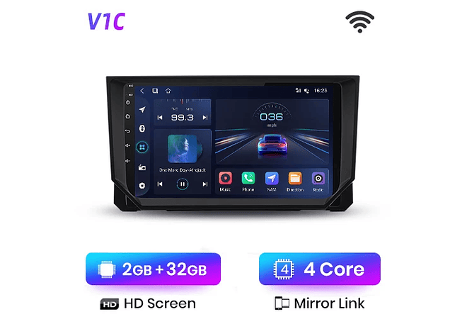 RD025 Android Seat IBIZA 2017-2020 1GB a 8GB RAM e 16GB a 128GB ROM com ou sem Carplay